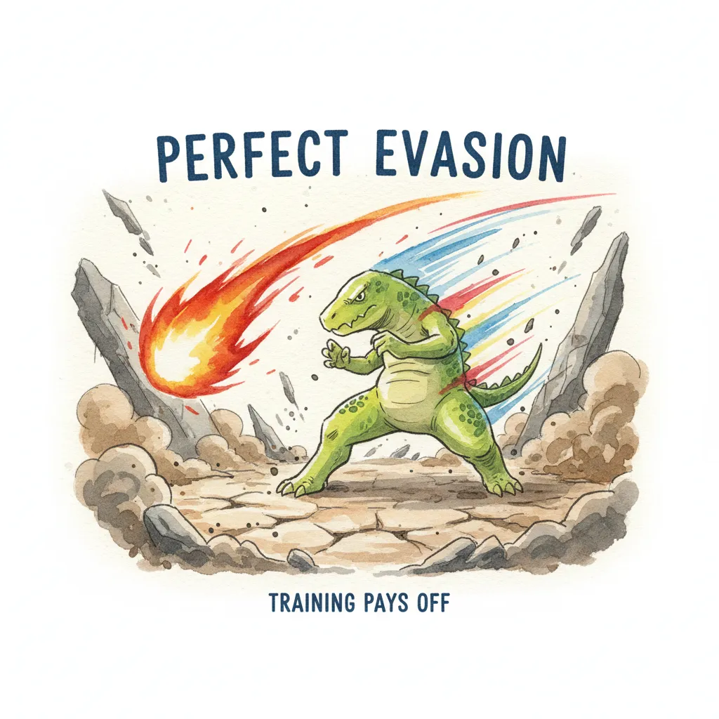 戦場で走るノビ、目が鋭い