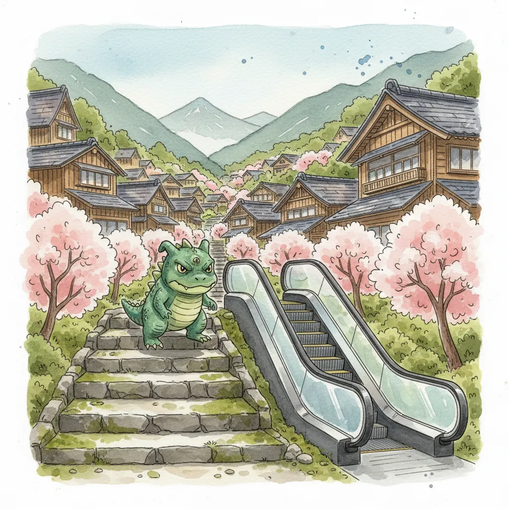 焚き火のそばでノートに書くノビと、黙って空を見上げるガリョウ