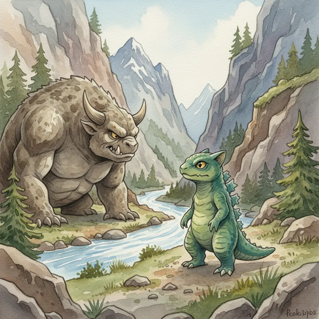 ノートに2本の矢印を描くノビ、隣でクロワが腕を組んでいる